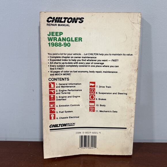 Chilton's Jeep Wrangler 1988-90: Covers All U.s. and Canadian Models of Jeep... - Picture 2 of 8